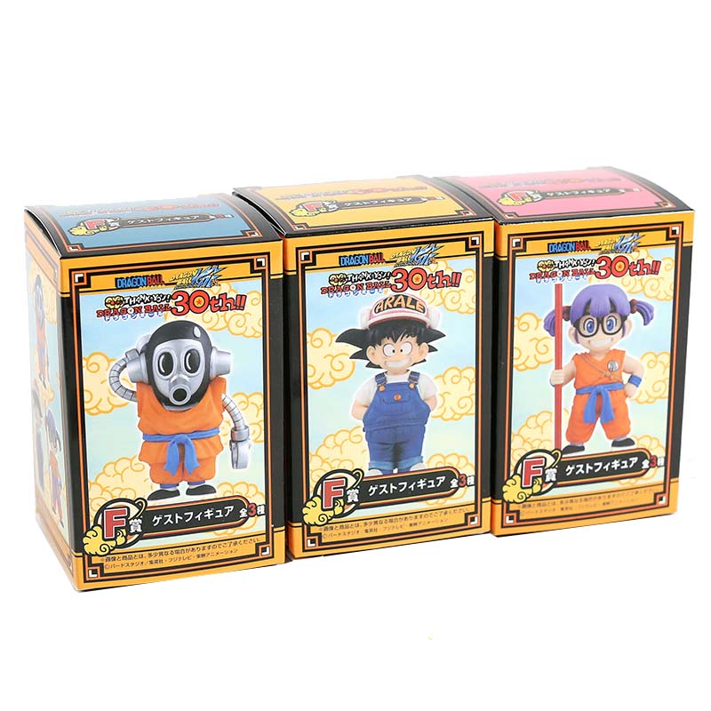 Figuras conmemorativas Dragon Ball 30th Goku – Norimaki Arale – Mega Rare  3pcs / Set - Friki Locura