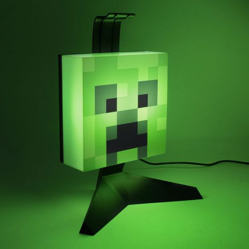 Friki Locura Lámpara creeper con soporte luz verde
