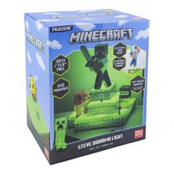 Friki Locura Minecraft Lámpara Diorama Steve 30 cm caja ladeada